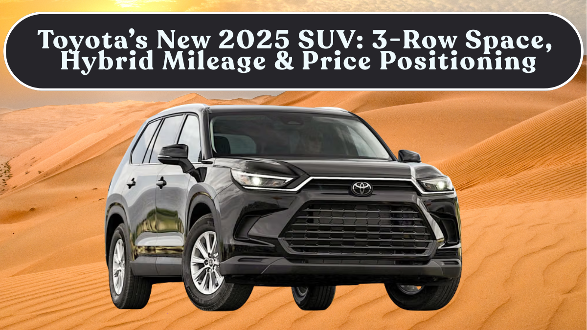 Toyota’s New 2025 SUV: 3-Row Space, Hybrid Mileage & Price Positioning