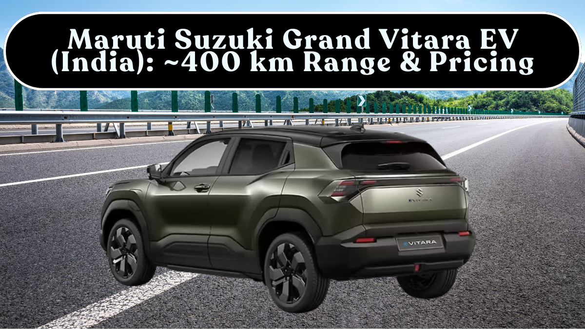Maruti Suzuki Grand Vitara EV (India): 400 km Range & Pricing
