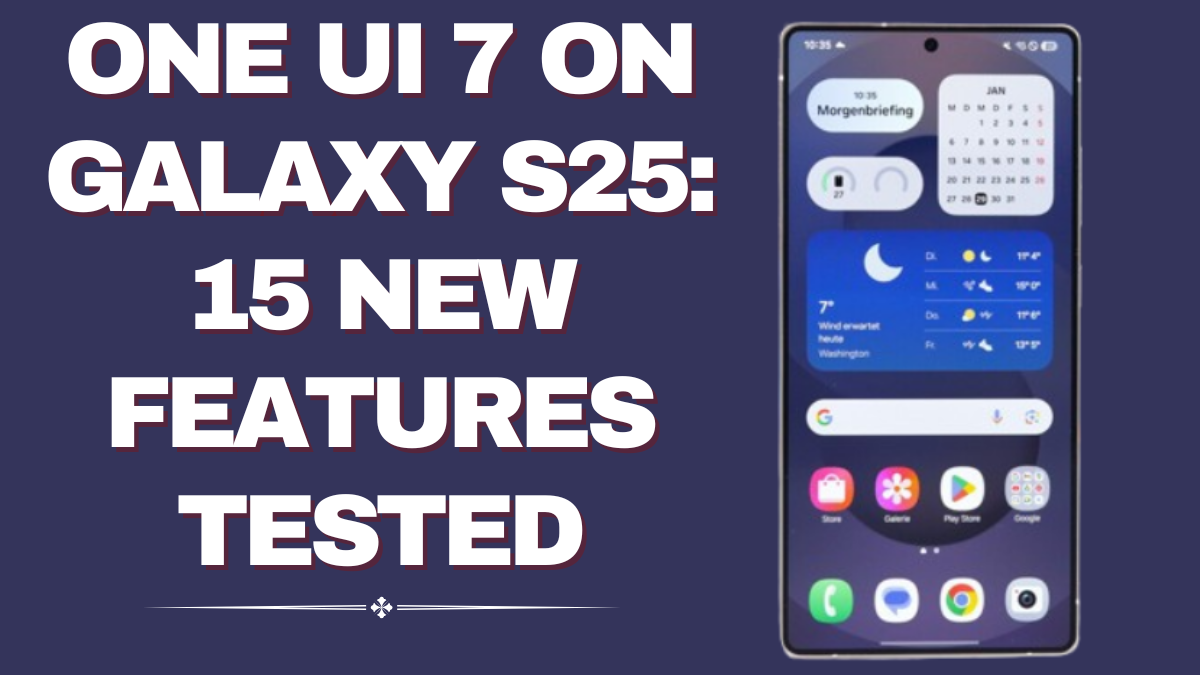 One UI 7 on Galaxy S25 – 15 New Features You Need to Know
