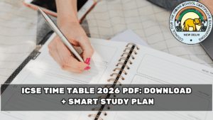 ICSE Time Table 2026 PDF: Download + Smart Study Plan