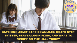 GATE 2026 Admit Card Download: GOAPS Step-by-Step, Server/Login Fixes, and What to Verify on the Hall Ticket