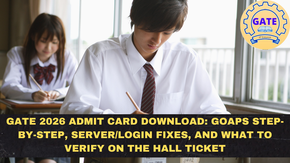 GATE 2026 Admit Card Download: GOAPS Step-by-Step, Server/Login Fixes, and What to Verify on the Hall Ticket