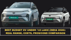 Best Budget EV Under ₹15 Lakh (India 2026): Real Range, Costs, Pros/Cons Comparison