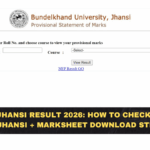 BU Jhansi Result 2026: How to Check on bujhansi + Marksheet Download Steps