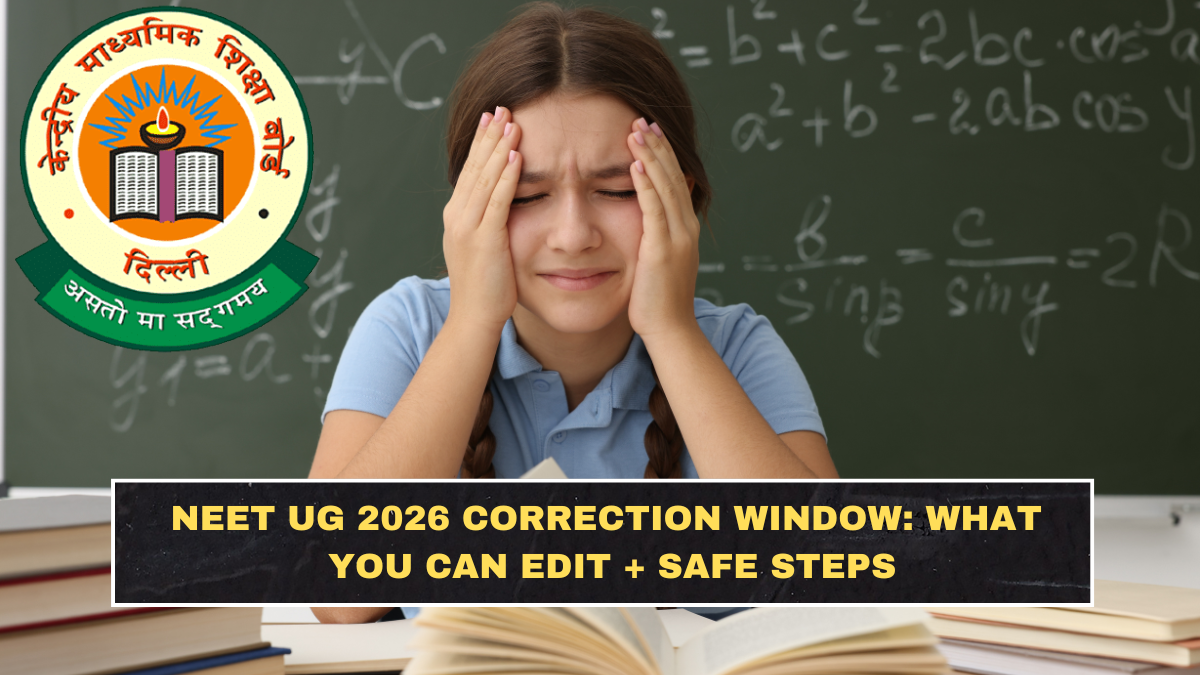 NEET UG 2026 Correction Window: What You Can Edit + Safe Steps