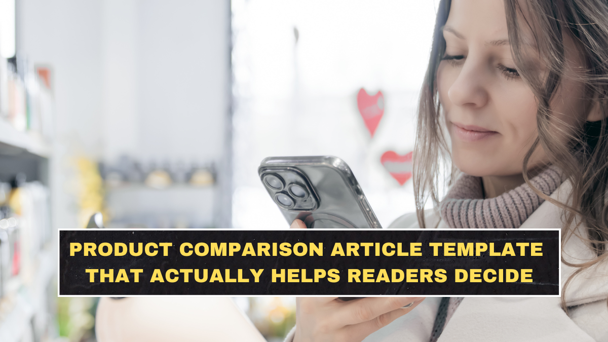 Product Comparison Article Template That Actually Helps Readers Decide